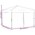 VidaXL Składany namiot imprezowy ze ściankami, biały, 3x3 m