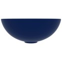 VidaXL Umywalka łazienkowa, ceramiczna, ciemnoniebieska, okrągła