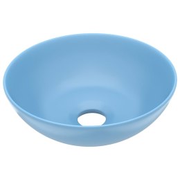 VidaXL Umywalka łazienkowa, ceramiczna, jasnoniebieska, okrągła