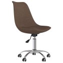 VidaXL Obrotowe krzesła stołowe, 2 szt., brązowe, obite tkaniną
