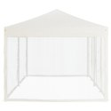 VidaXL Składany namiot imprezowy ze ściankami, kremowy, 3x6 m