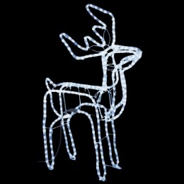 VidaXL Świąteczna dekoracja - renifer, zimna biel, 76x42x87 cm