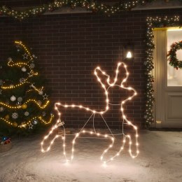 VidaXL Świąteczna dekoracja w kształcie renifera, 72 LED, ciepła biel