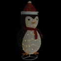 VidaXL Dekoracja świąteczna pingwin z LED, luksusowa tkanina, 180 cm