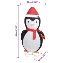 VidaXL Dekoracja świąteczna pingwin z LED, luksusowa tkanina, 180 cm