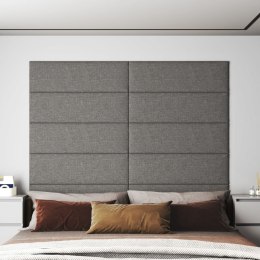 VidaXL Panele ścienne, 12 szt., jasnoszare, 90x30 cm, tkanina, 3,24 m²