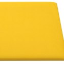 VidaXL Panele ścienne, 12 szt, żółte, 60x30 cm, aksamit, 2,16 m²