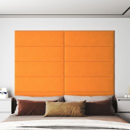 VidaXL Panele ścienne, 12 szt, jasnożółte, 90x30 cm, tkanina, 3,24 m²