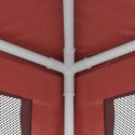 VidaXL Namiot imprezowy z 4 siatkowymi ścianami, czerwony, 2x2 m, HDPE