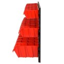 VidaXL 26-cz. zestaw kuwet warsztatowych, czerwono-czarny, 77x39 cm