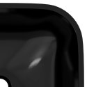 VidaXL Szklana umywalka, 42x42x14 cm, czarna