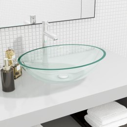VidaXL Umywalka z bezbarwnego szkła, 50x37x14 cm
