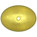VidaXL Umywalka ze szkła, 50x37x14 cm, złota