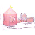 VidaXL Namiot do zabawy dla dzieci, różowy, 301x120x128 cm