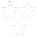 VidaXL Gwiazdy świąteczne, 48 ciepłych białych LED, 3 szt., 56 cm