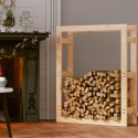 VidaXL Stojak na drewno opałowe, 80x25x100 cm, lite drewno sosnowe