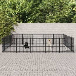 VidaXL Kojec zewnętrzny dla psa, stalowy, 23,52 m²