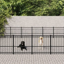 VidaXL Kojec dla psa na zewnątrz, stalowy, 50,81 m²