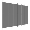 VidaXL Parawan 6-panelowy, antracytowy, 300x220 cm, tkanina
