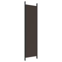 VidaXL Parawan 4-panelowy, brązowy, 200x200 cm, tkanina