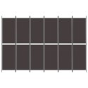VidaXL Parawan 6-panelowy, brązowy, 300x200 cm, tkanina