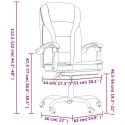 VidaXL Rozkładany fotel biurowy, ciemnoszary, obity tkaniną