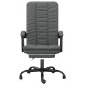 VidaXL Rozkładany fotel biurowy, ciemnoszary, obity tkaniną