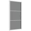 VidaXL Drzwi wewnętrzne, 102,5x201,5 cm, białe, szkło ESG i aluminium