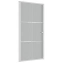 VidaXL Drzwi wewnętrzne, 102,5x201,5 cm, białe, szkło mat i aluminium