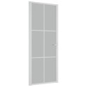 VidaXL Drzwi wewnętrzne, 83x201,5 cm, białe, matowe szkło i aluminium