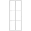 VidaXL Drzwi wewnętrzne, 83x201,5 cm, białe, szkło ESG i aluminium