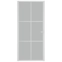 VidaXL Drzwi wewnętrzne, 93x201,5 cm, białe, matowe szkło i aluminium