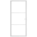 VidaXL Drzwi wewnętrzne, 93x201,5 cm, białe, szkło ESG i aluminium