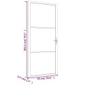 VidaXL Drzwi wewnętrzne, 93x201,5 cm, białe, szkło ESG i aluminium