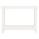 VidaXL Stół roboczy, biały, 110x50x80 cm, lite drewno sosnowe