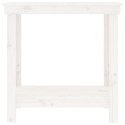 VidaXL Stół roboczy, biały, 80x50x80 cm, lite drewno sosnowe