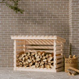 VidaXL Stojak na drewno opałowe, 108x73x79 cm, drewno sosnowe