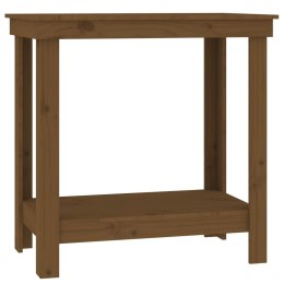 VidaXL Stół roboczy, miodowy brąz, 80x50x80 cm, drewno sosnowe
