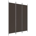 VidaXL Parawan 3-panelowy, brązowy, 150x200 cm, tkanina