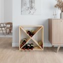 VidaXL Szafka na wino, 62x25x62 cm, lite drewno sosnowe
