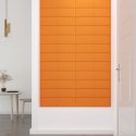 VidaXL Panele ścienne, 12 szt, jasnożółte, 60x15 cm, tkanina, 1,08 m²