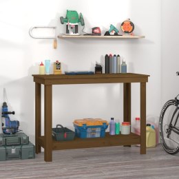 VidaXL Stół roboczy, miodowy brąz, 110x50x80 cm, drewno sosnowe
