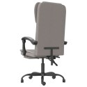 VidaXL Rozkładany fotel biurowy, kolor taupe, obity tkaniną