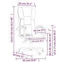 VidaXL Rozkładany fotel biurowy, kolor taupe, obity tkaniną