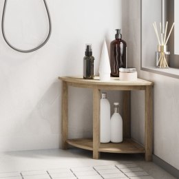 VidaXL Narożna ławka łazienkowa, 50x40x45 cm, lite drewno tekowe