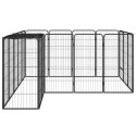 VidaXL Kojec dla psa, 18 paneli, czarny, 50x100 cm, stal