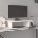 VidaXL Podstawka na monitor, biała, 50x27x15 cm, lite drewno sosnowe