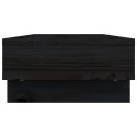 VidaXL Podstawka na monitor, czarna, 60x27x14 cm, lite drewno sosnowe