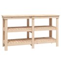 VidaXL Stół roboczy, 142,5x50x80 cm, lite drewno sosnowe