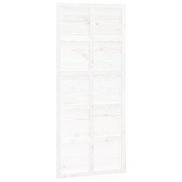 VidaXL Drzwi przesuwne, białe, 90x1,8x214 cm, lite drewno sosnowe